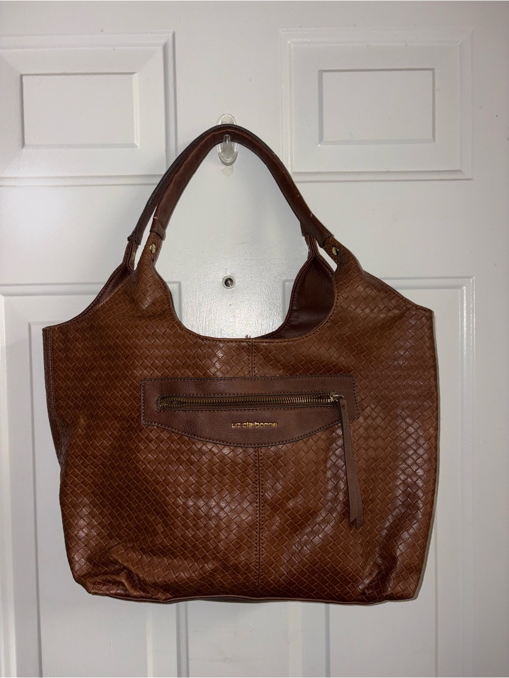 VINTAGE Liz Claiborne Brown Woven Hobo Bag 🤎